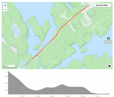 MØRKEVÅGEN høydeprofil